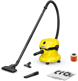Строительный пылесос Karcher WD 2 Plus V-12/6/18/C Home 1000Вт (уборка: сухая) желтый - купить недорого с доставкой в интернет-магазине