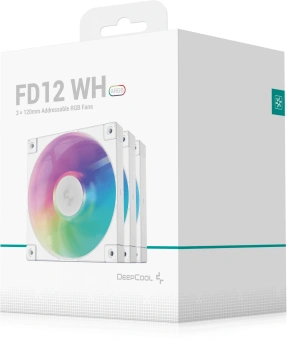 Вентилятор для корпуса Deepcool FD12 120х120x25 белый 4-pin 26.9дБ (упак.:3шт) (R-FD12-WHNPN3-G) Ret - купить недорого с доставкой в интернет-магазине