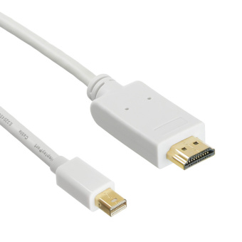 Кабель аудио-видео Buro 1.2v miniDisplayport (m)/HDMI (m) 2м. Позолоченные контакты белый (BHP MDPP-HDMI-2) - купить недорого с доставкой в интернет-магазине