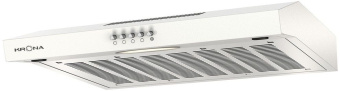 Вытяжка козырьковая Krona Ermina 600 белый управление: кнопочное (1 мотор) - купить недорого с доставкой в интернет-магазине