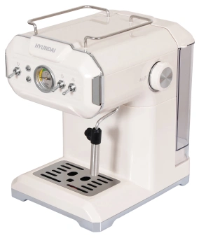 Кофеварка рожковая Hyundai HEM-5300 850Вт бежевый/серебристый - купить недорого с доставкой в интернет-магазине