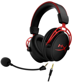 Наушники с микрофоном HyperX Cloud Alpha красный/черный 1.3м мониторные оголовье (4P5L1AB#UUF) - купить недорого с доставкой в интернет-магазине