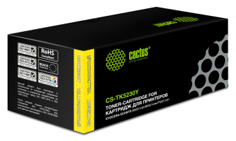 Картридж лазерный Cactus CS-TK5230Y TK-5230Y желтый (2200стр.) для Kyocera Ecosys M5521cdn/M5521cdw/P5021cdn/P5021cdw - купить недорого с доставкой в интернет-магазине