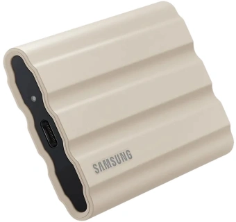 Накопитель SSD Samsung Original USB-C 2TB MU-PE2T0K/WW Shield T7 1.8" бежевый - цена, купить или заказать с доставкой в интернет-магазине Накопитель SSD Samsung Original USB-C 2TB MU-PE2T0K/WW Shield T7 1.8" бежевый - купить недорого с доставкой в интернет-магазине