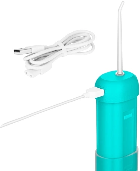 Ирригатор Kitfort КТ-2988 портатив. 2насад. белый/бирюзовый - купить недорого с доставкой в интернет-магазине