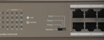Коммутатор Tenda TEF1118P-16-150W (L2) 16x100Мбит/с 2x1Гбит/с 1SFP 16PoE 130W неуправляемый - купить недорого с доставкой в интернет-магазине