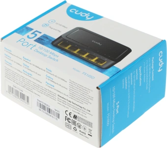 Коммутатор Cudy FS105D (L2) 5x100Мбит/с неуправляемый - цена, купить или заказать с доставкой в интернет-магазине Коммутатор Cudy FS105D (L2) 5x100Мбит/с неуправляемый - купить недорого с доставкой в интернет-магазине