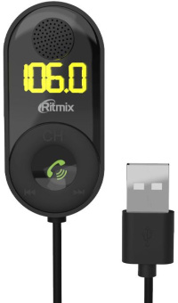 Автомобильный FM-модулятор Ritmix FMT-B400 черный MicroSD BT USB (80000850) - купить недорого с доставкой в интернет-магазине