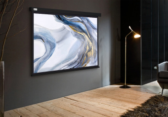 Экран Cactus 180x180см Wallscreen CS-PSW-180X180-BK 1:1 настенно-потолочный рулонный черный - купить недорого с доставкой в интернет-магазине
