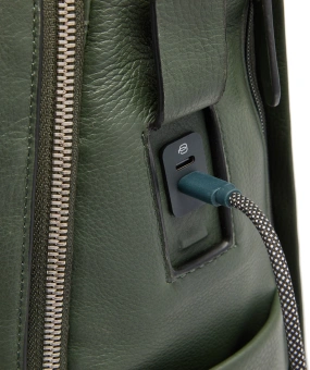 Рюкзак мужской Piquadro Tebe CA7158W144/VE хаки натур.кожа - купить недорого с доставкой в интернет-магазине