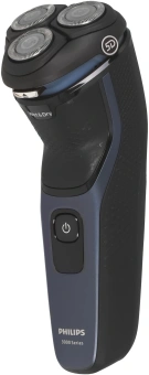 Бритва роторная Philips Series 3000 S3144/00 реж.эл.:3 питан.:аккум. черный/синий - купить недорого с доставкой в интернет-магазине