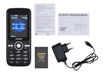 Мобильный телефон Digma B240 Linx 32Mb черный моноблок 2Sim 2.44" 240x320 0.08Mpix GSM900/1800 FM microSD - купить недорого с доставкой в интернет-магазине