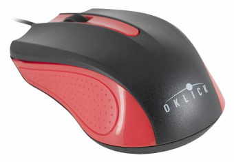 Мышь Оклик 225M черный/красный оптическая (1000dpi) USB (3but) - купить недорого с доставкой в интернет-магазине
