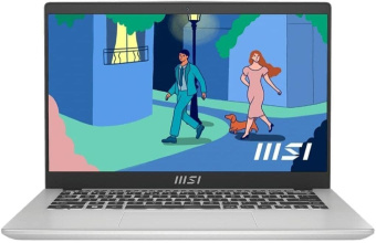 Ноутбук MSI Modern 14 C12M-240XRU Core i5 1235U 8Gb SSD512Gb Intel Iris Xe graphics 14" IPS FHD (1920x1080) Free DOS silver WiFi BT Cam (9S7-14J111-240) - купить недорого с доставкой в интернет-магазине