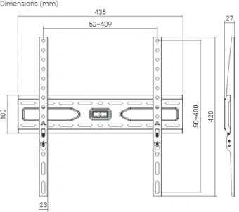 Кронштейн для телевизора Ultramounts UM819 черный 32"-75" макс.45кг настенный фиксированный - купить недорого с доставкой в интернет-магазине
