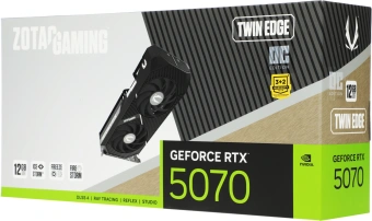 Видеокарта Zotac PCI-E 5.0 RTX 5070 TWIN EDGE OC NVIDIA GeForce RTX 5070 12Gb 192bit GDDR7 2165/28000 HDMIx1 DPx3 HDCP Ret - купить недорого с доставкой в интернет-магазине