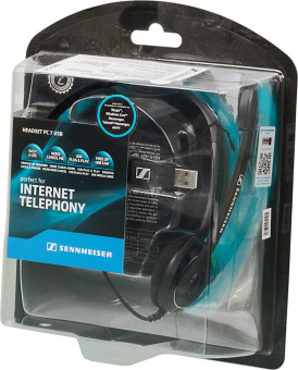 Наушники с микрофоном Sennheiser PC 7 черный USB - купить недорого с доставкой в интернет-магазине