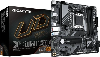 Материнская плата Gigabyte B650M D3HP SocketAM5 AMD B650 4xDDR5 mATX AC`97 8ch(7.1) 2.5Gg RAID+HDMI+DP - купить недорого с доставкой в интернет-магазине
