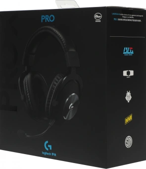 Наушники с микрофоном Logitech G Pro X черный 2м мониторные оголовье (981-000819) - купить недорого с доставкой в интернет-магазине