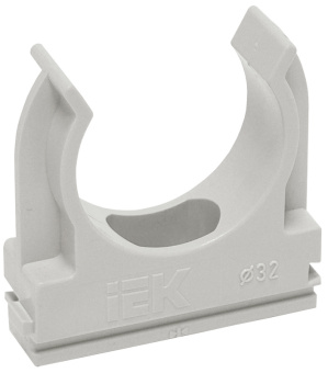 Держатель IEK CTA10D-CF20-K41-100 с защелкой 20мм пластик серый (упак.:1шт) - купить недорого с доставкой в интернет-магазине