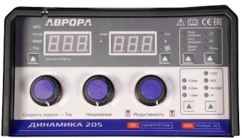 Сварочный полуавтомат Аврора Динамика 205 СИНЕРГЕТИК ПУЛЬС инвертор MIG-MAG/ММА/TIG 5.63кВт - купить недорого с доставкой в интернет-магазине