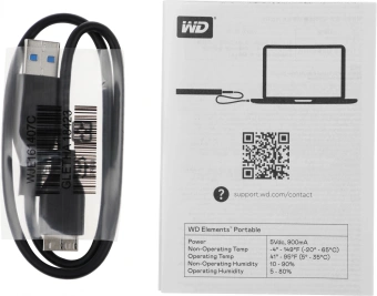 Жесткий диск WD USB 3.0 2TB WDBU6Y0020BBK-WESN Elements Portable 2.5" черный - купить недорого с доставкой в интернет-магазине