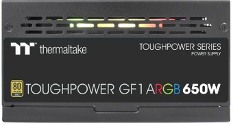 Блок питания Thermaltake ATX 650W Toughpower GF1 ARGB 80+ gold (24+4+4pin) APFC 140mm fan color LED 9xSATA Cab Manag RTL - купить недорого с доставкой в интернет-магазине