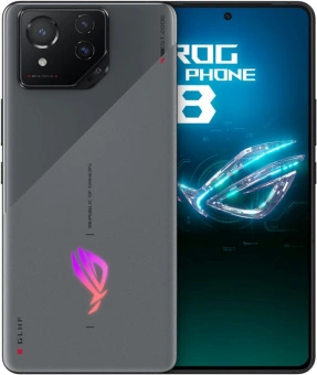 Смартфон Asus AI2401_A ROG Phone 8 256Gb 12Gb серый моноблок 3G 4G 2Sim 6.78" 1080x2400 Android 14 50Mpix 802.11 a/b/g/n/ac/ax/be NFC GPS GSM900/1800 GSM1900 TouchSc Protect - купить недорого с доставкой в интернет-магазине