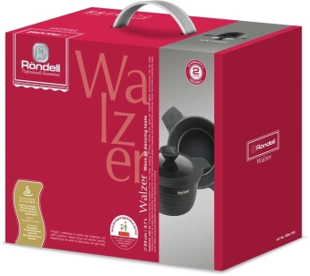 Кастрюля Rondell Walzer RDA-766 4.7л. d=24см (с крышкой) черный - купить недорого с доставкой в интернет-магазине