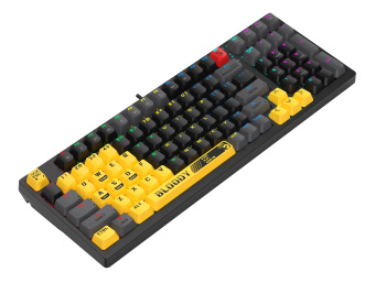 Клавиатура A4Tech Bloody S98 механическая желтый/серый USB for gamer LED (SPORTS LIME) - купить недорого с доставкой в интернет-магазине