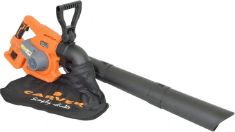 Воздуходувка-пылесос Carver СBV 01BL40-240 400Вт пит.:от аккум. оранжевый/черный - купить недорого с доставкой в интернет-магазине