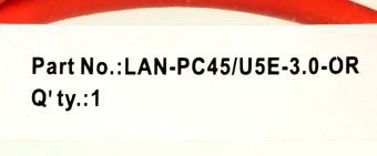 Патч-корд Lanmaster LAN-PC45/U5E-3.0-OR UTP RJ-45 вил.-вилка RJ-45 кат.5E 3м оранжевый LSZH (уп.:1шт) - купить недорого с доставкой в интернет-магазине