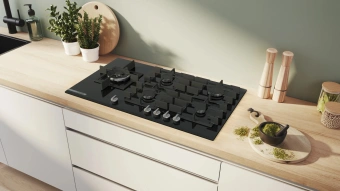 Газовая варочная поверхность Bosch PRS9A6H40 черный - купить недорого с доставкой в интернет-магазине