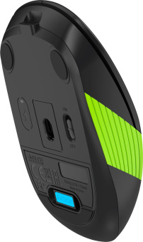 Мышь A4Tech Fstyler FG10CS Air черный/зеленый оптическая 2000dpi silent беспров. USB для ноутбука 4but (FG10CS AIR SPORTS GREEN) - купить недорого с доставкой в интернет-магазине