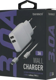 Сетевое зар./устр. BoraSCO 15W 3A 2xUSB универсальное белый (52580) - цена, купить или заказать с доставкой в интернет-магазине Сетевое зар./устр. BoraSCO 15W 3A 2xUSB универсальное белый (52580) - купить недорого с доставкой в интернет-магазине