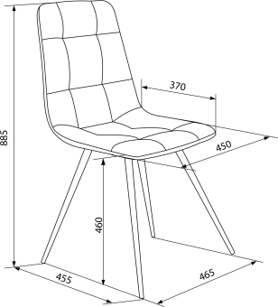 Стул для дома Бюрократ CH-K1_4 комплект 4шт коричневый Holland 74 металл черный на ножках (CH-K1_1/HL74_4) - купить недорого с доставкой в интернет-магазине