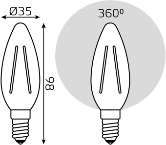 Лампа светодиодная Gauss Basic 1031126T 5.5Вт цок.:E14 свеча 220B св.свеч.бел.нейт. (упак.:3шт) - купить недорого с доставкой в интернет-магазине