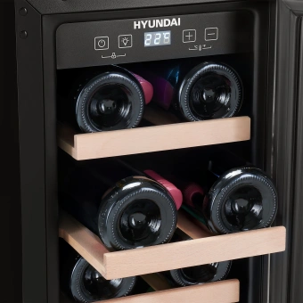 Винный шкаф Hyundai HBWC 0831 SU 1-нокамерн. черный - купить недорого с доставкой в интернет-магазине