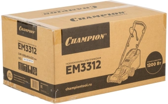 Газонокосилка роторная Champion EM3312 1200Вт - купить недорого с доставкой в интернет-магазине
