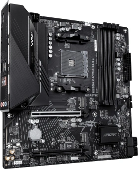 Материнская плата Gigabyte B550M X A ELITE Soc-AM4 AMD B550 4xDDR4 mATX AC`97 8ch(7.1) 2.5Gg RAID+HDMI+DP - купить недорого с доставкой в интернет-магазине