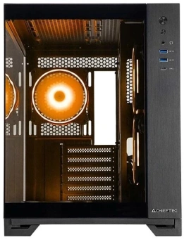 Корпус Chieftec Visio черный без БП ATX 9x120mm 2x140mm 1xUSB3.1 audio bott PSU - купить недорого с доставкой в интернет-магазине