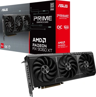 Видеокарта Asus PCI-E 5.0 PRIME-RX9060XT-O16G AMD Radeon RX 9060XT 16Gb 128bit GDDR6 2740/20000 HDMIx1 DPx2 HDCP Ret - купить недорого с доставкой в интернет-магазине