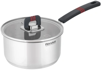 Ковш Rondell Stripes RDS-1635 2л. d=18см (с крышкой) стальной - цена, купить или заказать с доставкой в интернет-магазине Ковш Rondell Stripes RDS-1635 2л. d=18см (с крышкой) стальной - купить недорого с доставкой в интернет-магазине