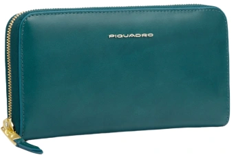 Кошелек женский Piquadro Blue Square PD1515B2R/OT3 бирюзовый натур.кожа - купить недорого с доставкой в интернет-магазине