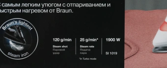 Утюг Braun SI1019RD 1900Вт красный/белый - купить недорого с доставкой в интернет-магазине