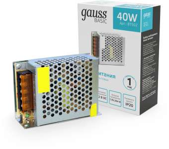 Блок питания Gauss Basic для лен.светод. серый (BT502) - купить недорого с доставкой в интернет-магазине
