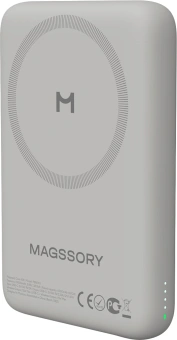 Мобильный аккумулятор Magssory PBN013t 10000mAh QC/PD 15W 3A USB-C беспров.зар. титановый - купить недорого с доставкой в интернет-магазине