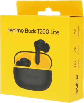 Гарнитура внутриканальные Realme Buds T200 Lite черный беспроводные bluetooth в ушной раковине (6941764454491) - купить недорого с доставкой в интернет-магазине