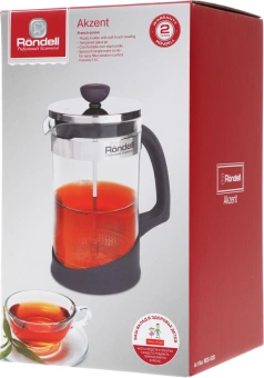 Френч-пресс Rondell Akzent RDS-938 1л фиолетовый - купить недорого с доставкой в интернет-магазине