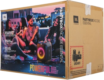 Минисистема Hi-Fi JBL PartyBox Encore Essential черный/оранжевый 100Вт USB BT - купить недорого с доставкой в интернет-магазине